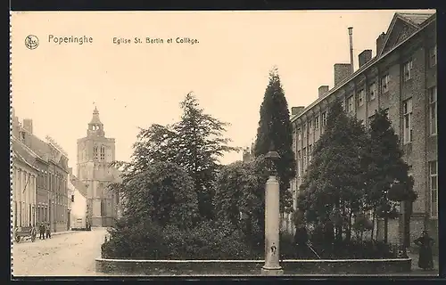 AK Poperinghe, Eglise St. Bertin et Collège