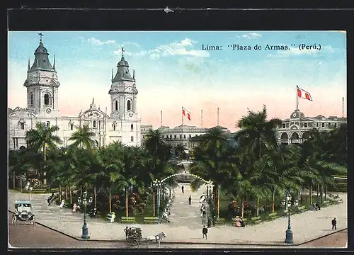 AK Lima, Plaza de Armas, Pferdekutsche