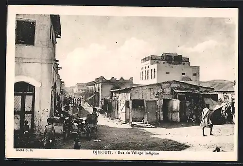 AK Strassenpartie in einem einheimischen Dorf