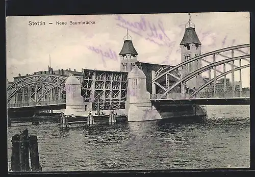 AK Stettin, Neue Baumbrücke