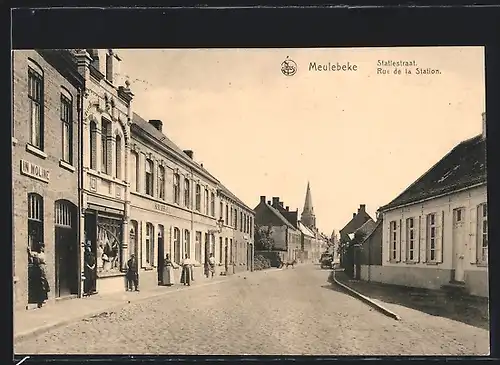 AK Meulebeke, Rue de la Station, Strassenpartie