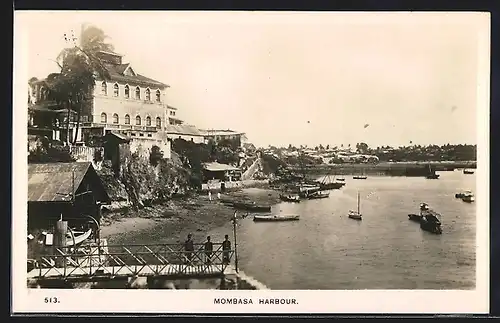 AK Mombasa, Blick auf den Hafen