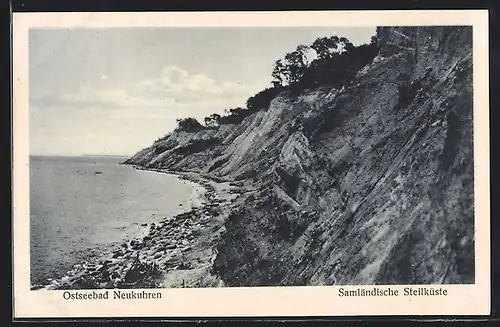 AK Neukuhren, Ostseebad, Samländische Steilküste