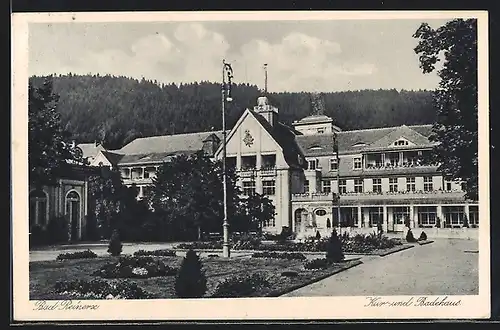 AK Bad Reinerz, Anlagen vor dem Kur-und Badehaus