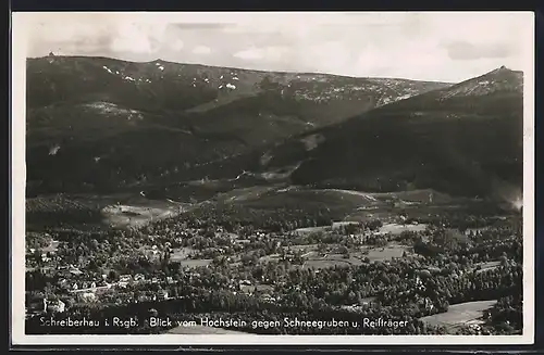 AK Schreiberhau i. Rsgb., Blick vom Hochstein gegen Schneegruben und Reifträger