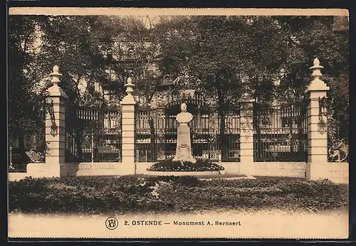 AK Ostende, Monument a. Bernaert