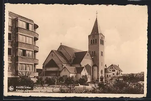 AK Knocke-s-Mer, L`Eglise du Sacré-Coeur