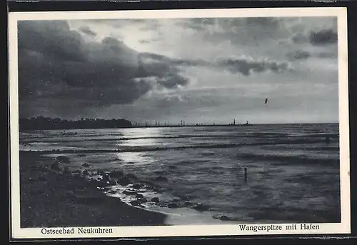 AK Neukuhren, Ostseebad, Wangerspitze mit Hafen