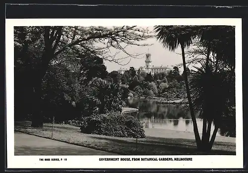 AK Melbourne, Government House from Botanical Gardens