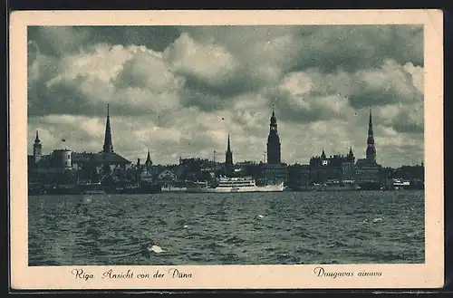 AK Riga, Ansicht von der Düna