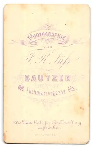 Fotografie F. R. Süss, Bautzen, Tuchmachergasse 668, Schöne junge Frau mit Hochsteckfrisur, Ohrringen und Brosche