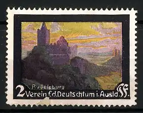 Reklamemarke Verein f. d. Deutschtum im Ausland, Ansicht der Rudelsburg