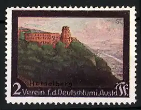 Reklamemarke Verein f. d. Deutschtum im Ausland, Heidelberger Schloss