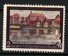 Reklamemarke Verein f. d. Deutschtum im Ausland, Ansicht von Marienburg