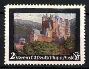 Reklamemarke Verein f. d. Deutschtum im Ausland, Ansicht der Burg Eltz