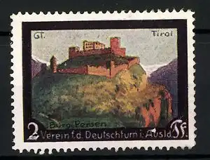 Reklamemarke Verein f. d. Deutschtum im Ausland, Burg Persen in Tirol