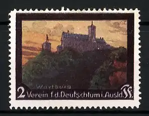 Reklamemarke Verein f. d. Deutschtum im Ausland, Ansicht der Wartburg