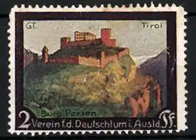 Reklamemarke Verein f. d. Deutschtum im Ausland, Burg Persen in Tirol