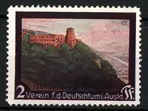 Reklamemarke Verein f. d. Deutschtum im Ausland, Heidelberger Schloss