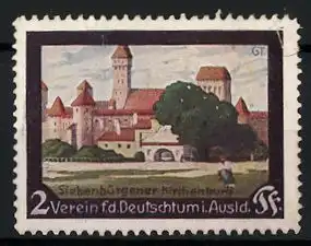 Reklamemarke Verein f. d. Deutschtum im Ausland, Siebenbürgener Kirchenburg