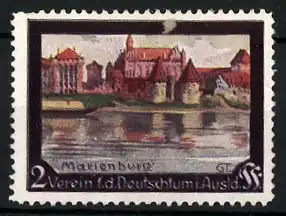 Reklamemarke Verein f. d. Deutschtum im Ausland, Ansicht von Marienburg