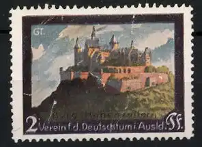 Reklamemarke Verein f. d. Deutschtum im Ausland, Ansicht der Burg Hohenzollern
