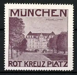 Reklamemarke München, Rot-Kreuz-Platz, Stengel von Hofer