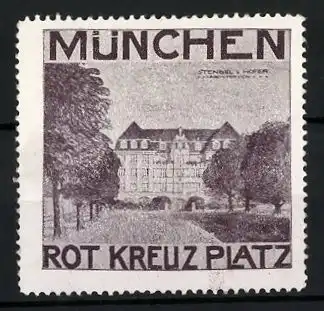 Reklamemarke München, Rot-Kreuz-Platz, Stengel von Hofer