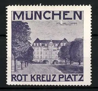 Reklamemarke München, Rot-Kreuz-Platz, Stengel von Hofer