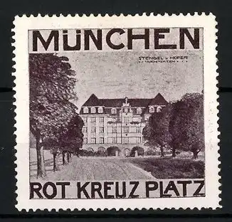 Reklamemarke München, Rot-Kreuz-Platz, Stengel von Hofer