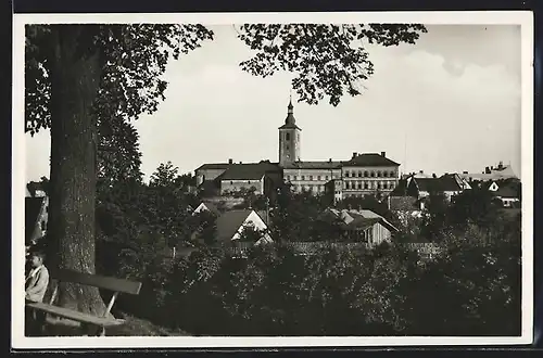 AK Landskron, Ortsansicht mit Kirche