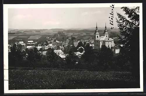 AK Senftenberg, Ortsansicht mit Kirche