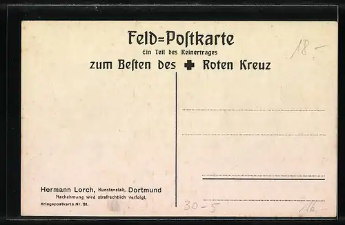 Künstler-AK Deutscher Soldat versohlt Franzosen den Hintern, Russe, Belgier und Engländer schlottern die Knie