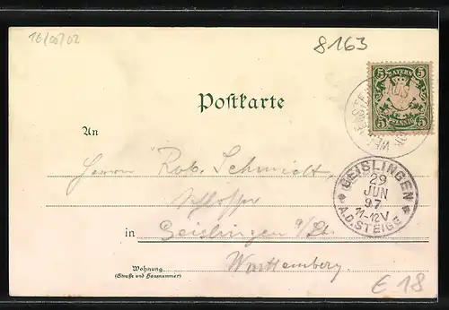 Lithographie Ansicht vom Wendelsteinhaus, Wendelstein-Kirchlein, Gipfel