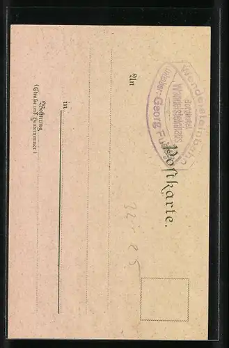 Lithographie Wendelstein-Kirchlein und Wendelstein-Spitze