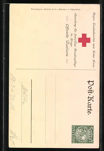 Künstler-AK Graf von Moltke in Uniform, Ganzsache Bayern