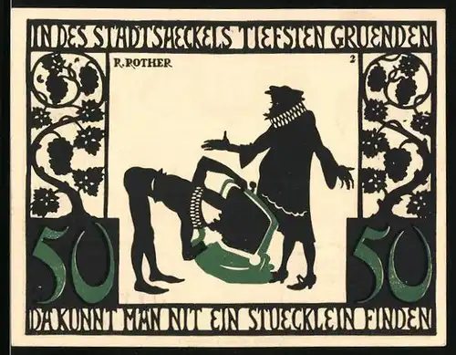 Notgeld Kitzingen a. M. 1921, 50 Pfennig, die Stadtkasse ist leer