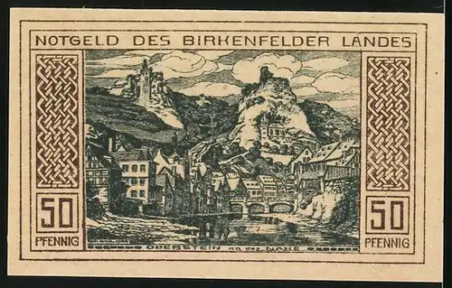 Notgeld Birkenfeld 1921, Obersteiner Goldschmiede am Werkbrett