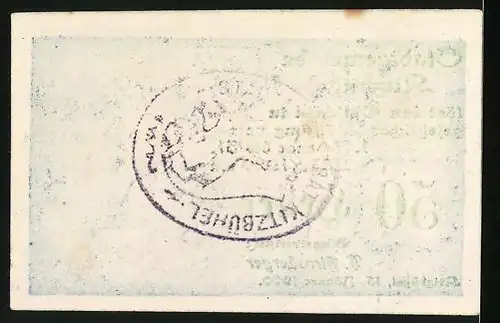 Notgeld Kitzbühel 1920, 50 Heller, Kirche, Wappen