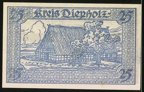 Notgeld Diepholz 1920, 25 Pfennig, Stadtwappen