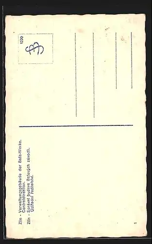 AK Zlin, Verwaltungsgebäude der Bafa-Werke, Centraldirektion