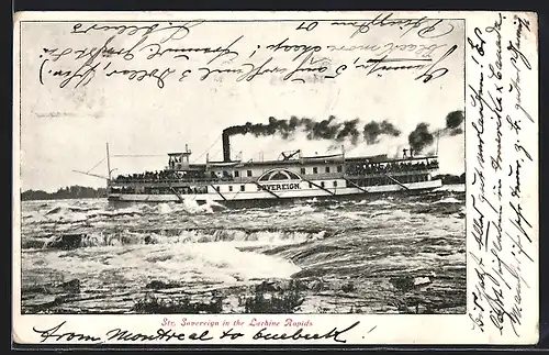 AK Str. Sovereign in the Lachine Rapids