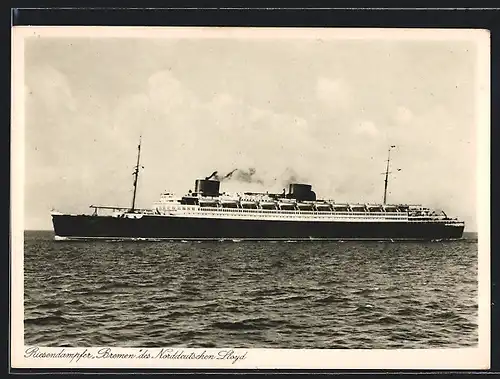 AK Passagierschiff Bremen des Norddeutschen Lloyd