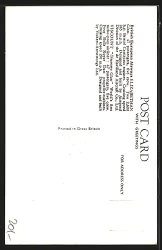 AK British European Airways Elizabethan Class Aeroplane and Viscount Discovery Class Aeroplane high in the sky