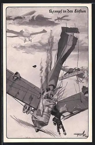AK Kampf in den Lüften, Pilot fällt aus einem getroffenen Flugzeug