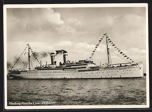 AK Dampfer Oceana der Hamburg-Amerika-Linie