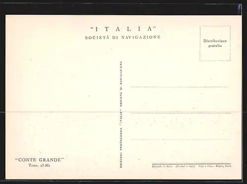 AK Italia Società di Navigazione, Passagierschiff Conte Grande