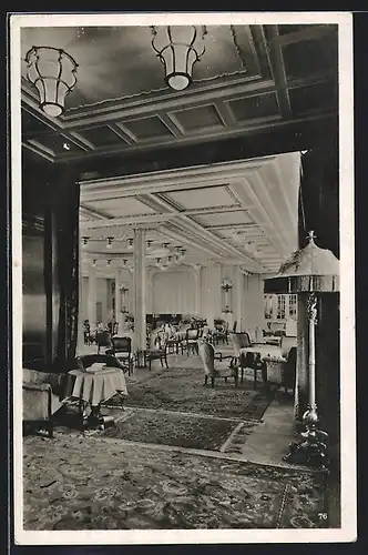 AK Passagierschiff, Turbinen - Schnelldampfer Cap Arcona, Tische im Festsaal
