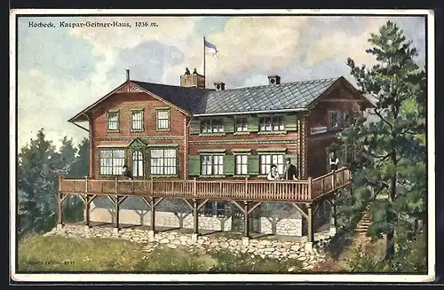 Künstler-AK Kaspar-Geitner-Haus, Gesamtansicht