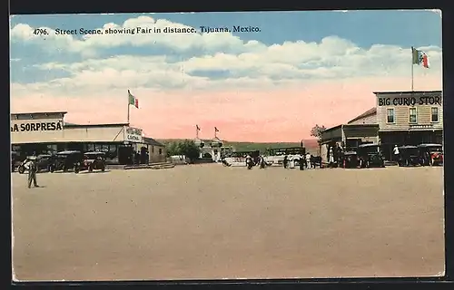 AK Tijuana, Street Scene showing Fair in distance